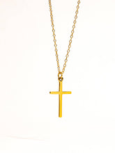 Load image into Gallery viewer, Non-Tarnish Small Cross Necklace