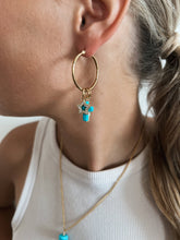 Load image into Gallery viewer, Steph Charm Hoop Earrings