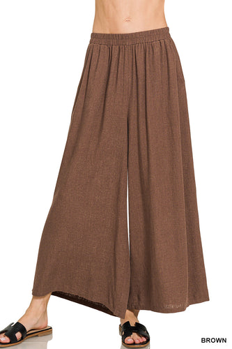 Lily Linen Plazzo Pants