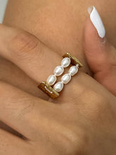 Load image into Gallery viewer, Oceano Non-Tarnish Beaded Pearl Ring