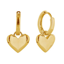 Load image into Gallery viewer, 2-in-1 Heart Charm Huggies!