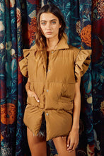 Load image into Gallery viewer, Rad Ruffles Vest in Camel