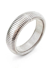 Load image into Gallery viewer, Baia Thick Coil Bangle In SILVER