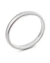 Load image into Gallery viewer, Baia Thin Coil Bangle Bracelet in SILVER
