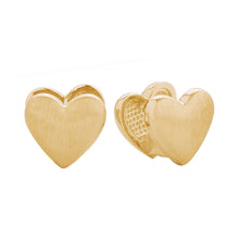 Load image into Gallery viewer, 14K Gold-Dipped Heart Huggies