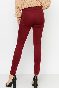 Holly Berry Panel Leggings in Wino - Final Sale
